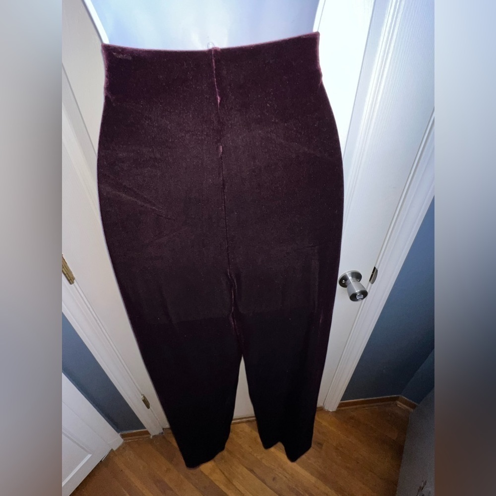 NWOT Gantos Women’s Small Purple Velour Flare Leg Dress Pant Pull On XS - Picture 11 of 14